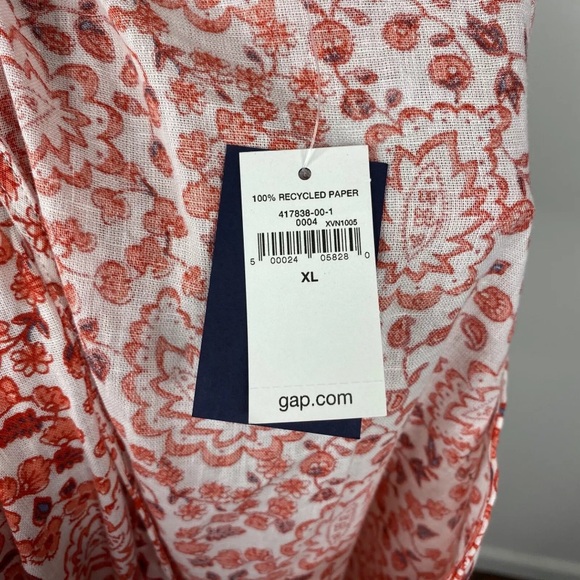 NWT Gap Maternity Wrap Top Linen Blend Paisley Floral XL - Picture 7 of 16